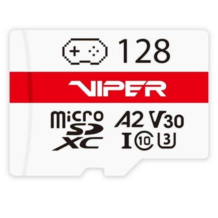 Patriot Viper V30 A2 microSD UHS-I Memory Card, 128GB – White