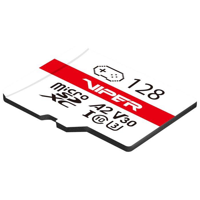Patriot Viper V30 A2 microSD UHS-I Memory Card, 128GB – White