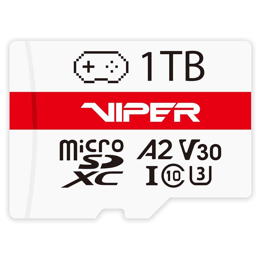 Patriot Viper V30 A2 microSD UHS-I Memory Card, 1TB – White