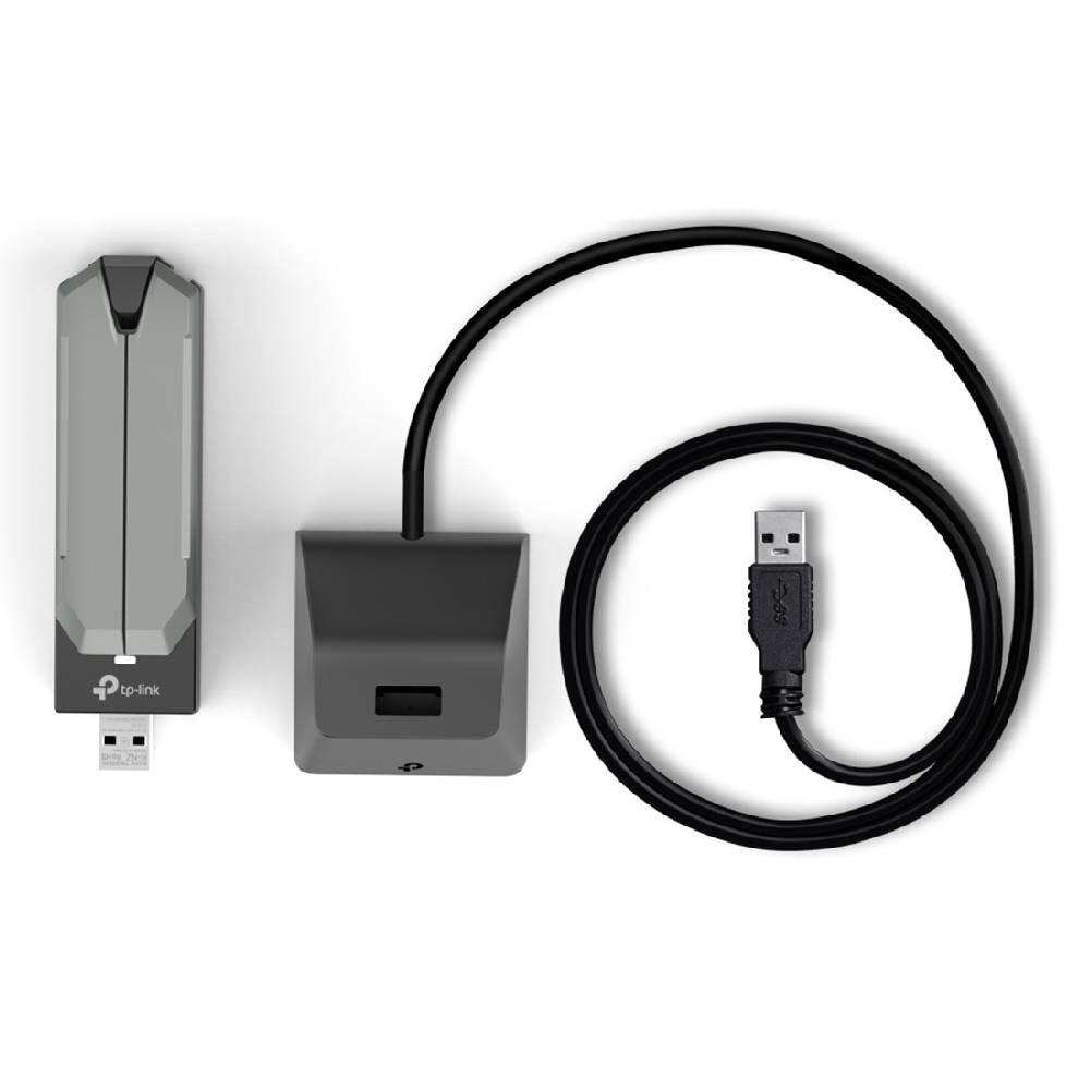 TP-Link BE6500 WiFi 7 Dongle High Gain Wi-Fi Adapter for PC, Archer TBE400UH - Grey