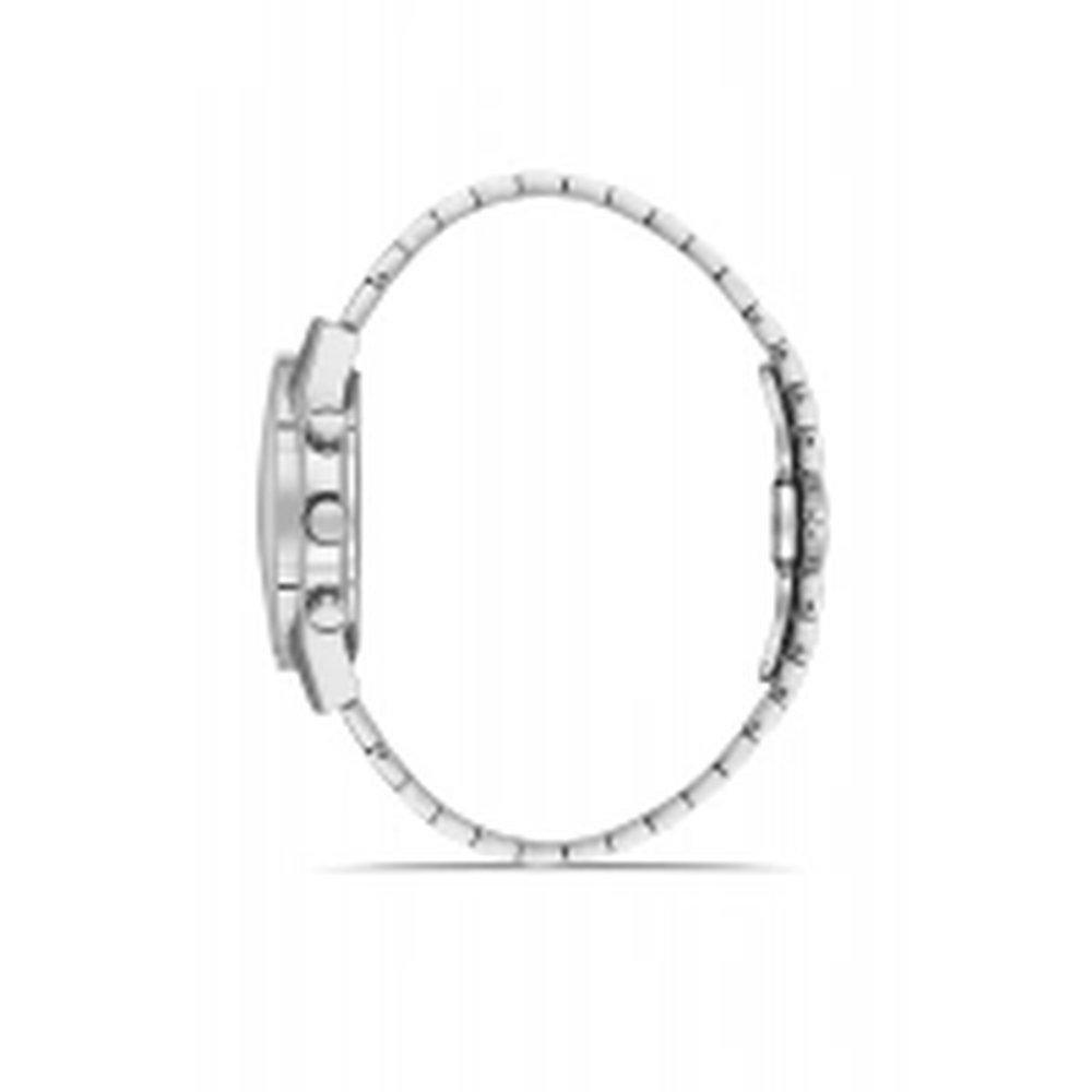 Ferro Memoria Men Casual Watch, Analog Face, round, stainlesssteal, 40 mm, FM43011A-A15 - Silver