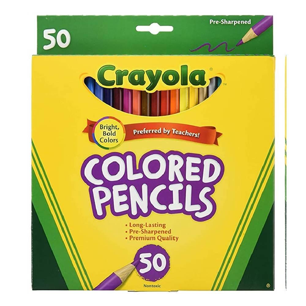Crayola Long Colored Pencils, Set of 50, 68-4050- Multicolor 
