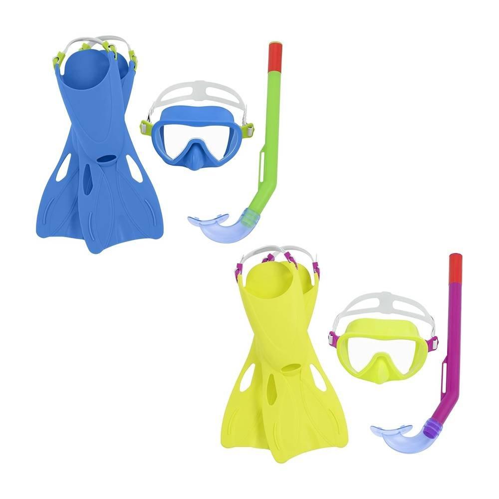 Bestway Crusader Essetl Snorkl Set, 3+, 25039 - Blue/Yellow 