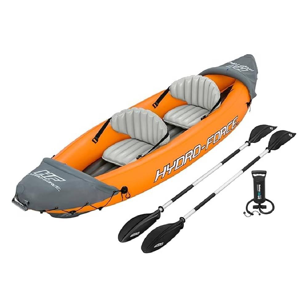 Bestway Hydro-Force Rapid X2 Kayak Inflatable Boat Set With Hand Pump, 65077 - Orange 