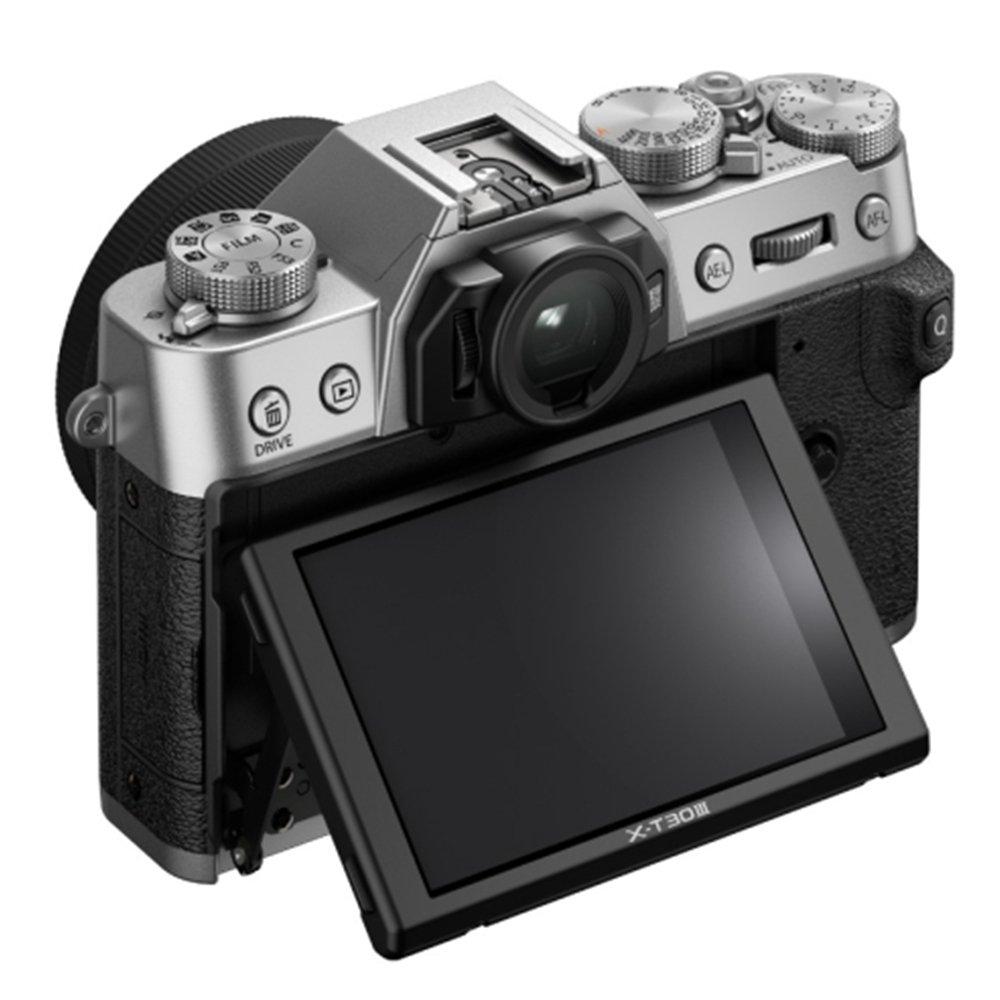 FUJIFILM X-T30 III Mirrorless Camera, 26.1MP Sensor, X-T30III - silver+ XC13-33mmF3.5-6.3 OIS Lens - Black