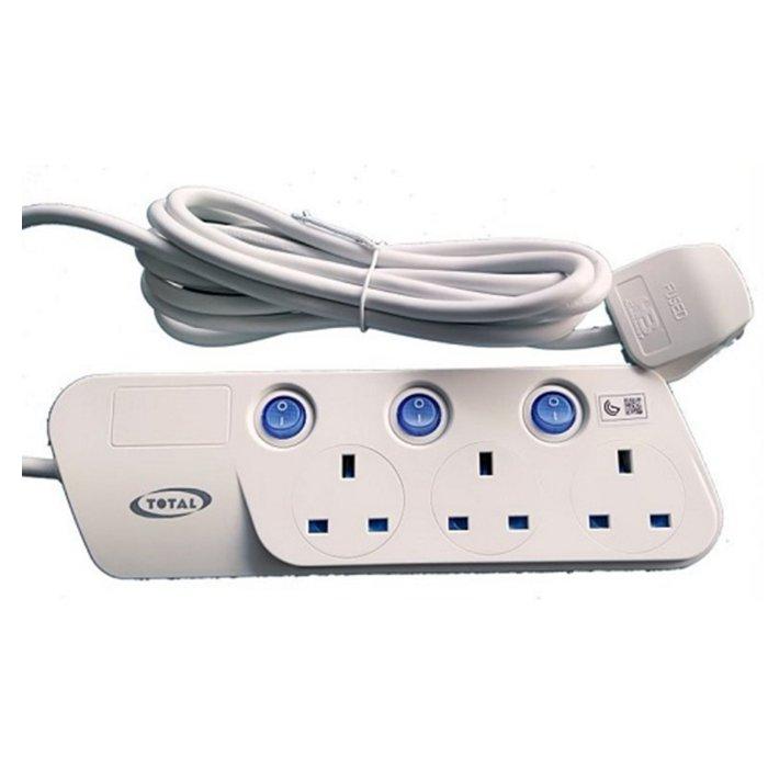 TOTAL TOTAL 3-outlet Extension Cord With Switch 3m Cables & Connectors