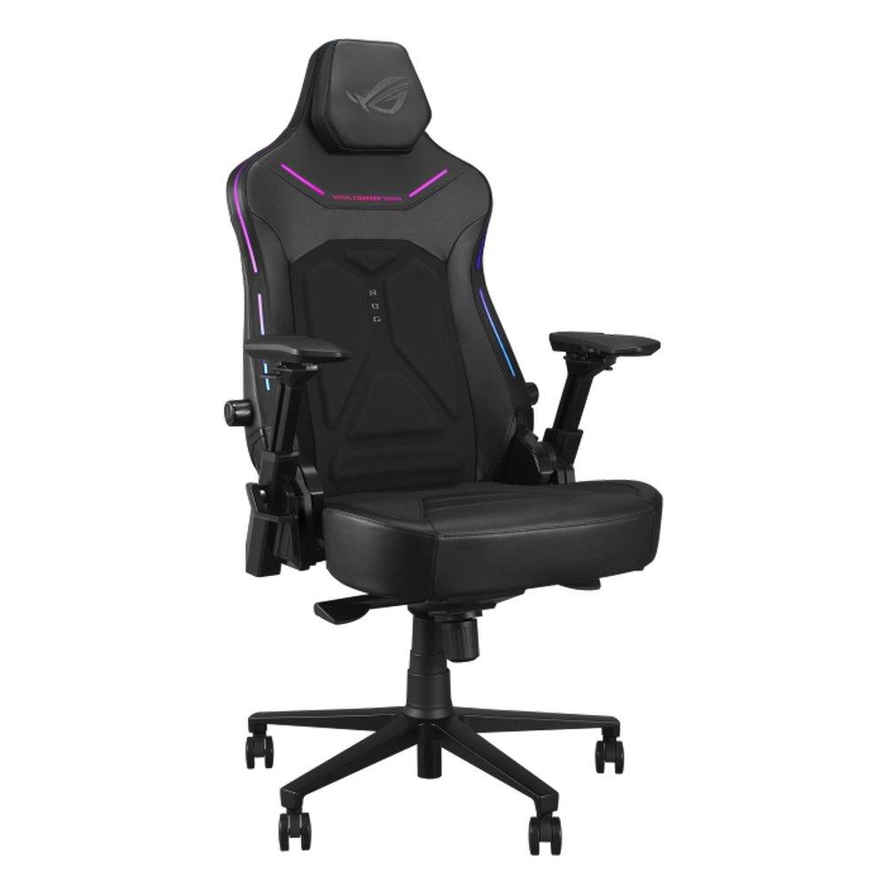 ASUS ROG Courser Gaming Chair, Aura RGB Lighting, 4D Armrests, Dynamic Recline 90–155°, SL302 – Black