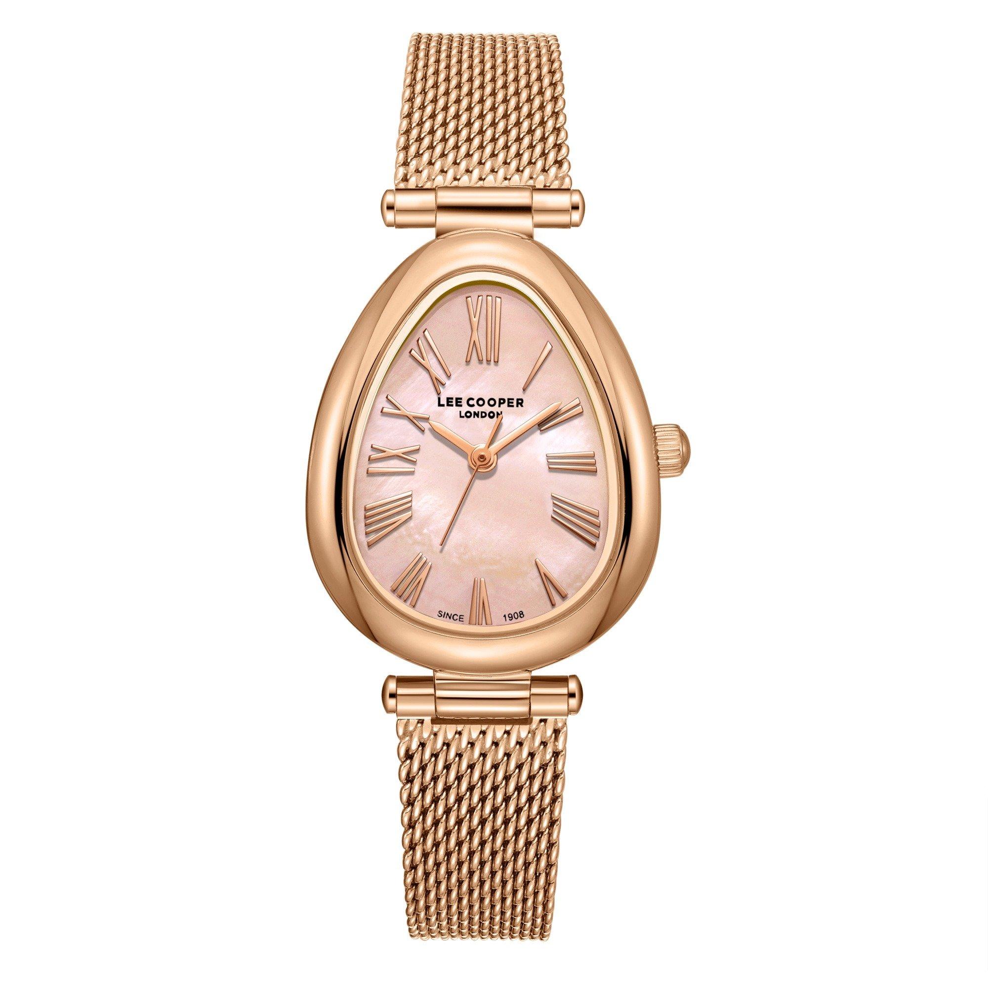 Lee Cooper  Women's VJ21C1 Movement Watch, Round, 23mm, 3H Display And Mesh Strap, LC08360.410 - Rose Gold