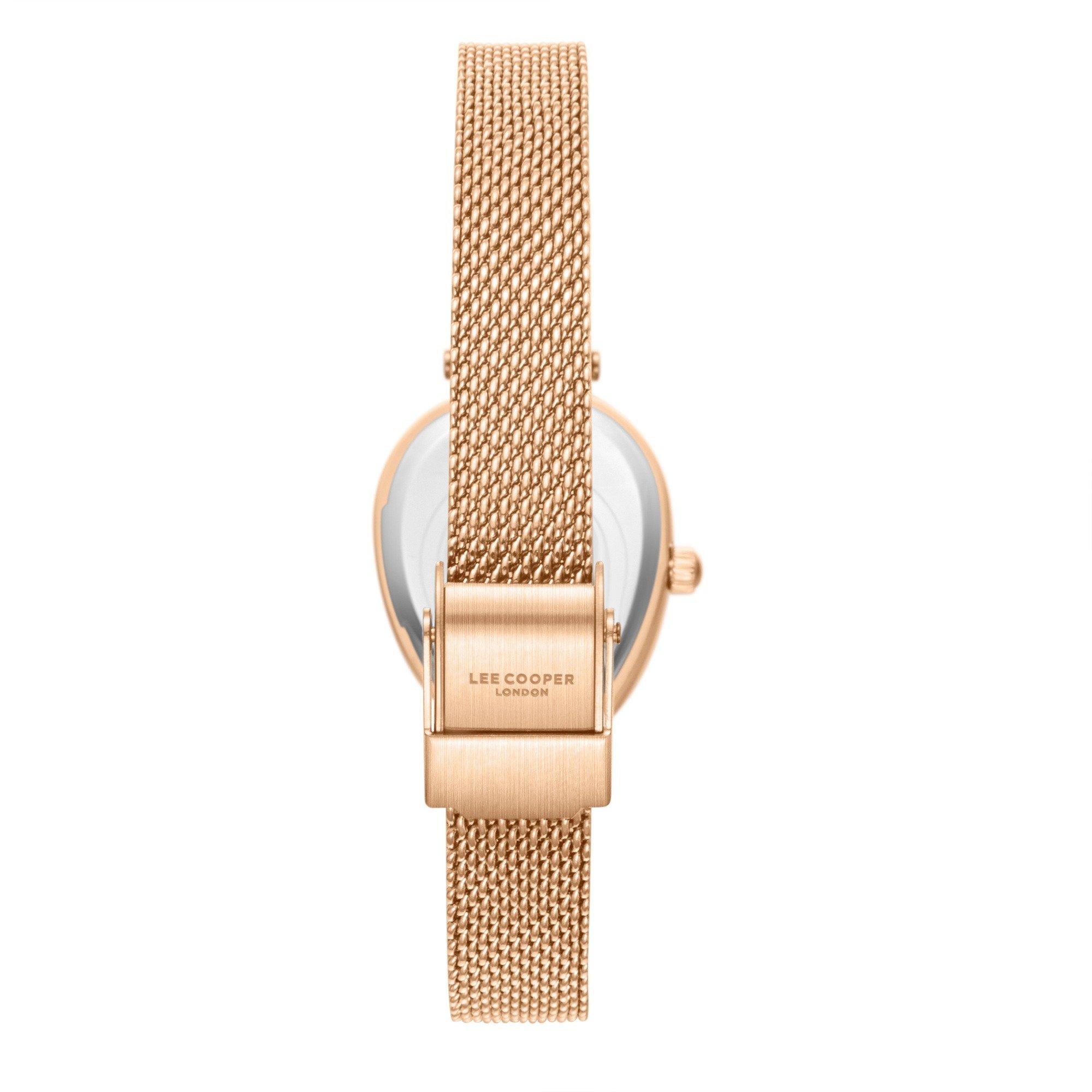 Lee Cooper  Women's VJ21C1 Movement Watch, Round, 23mm, 3H Display And Mesh Strap, LC08360.410 - Rose Gold