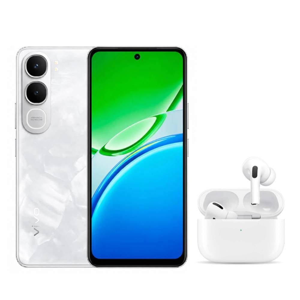 Vivo Y31S 5G Phone, SnapDragon 4 Gen 2, 8 GB RAM, 256 GB, 6.72-Inch - White + Vivo TWS In-line Prem Vchoice Earphones