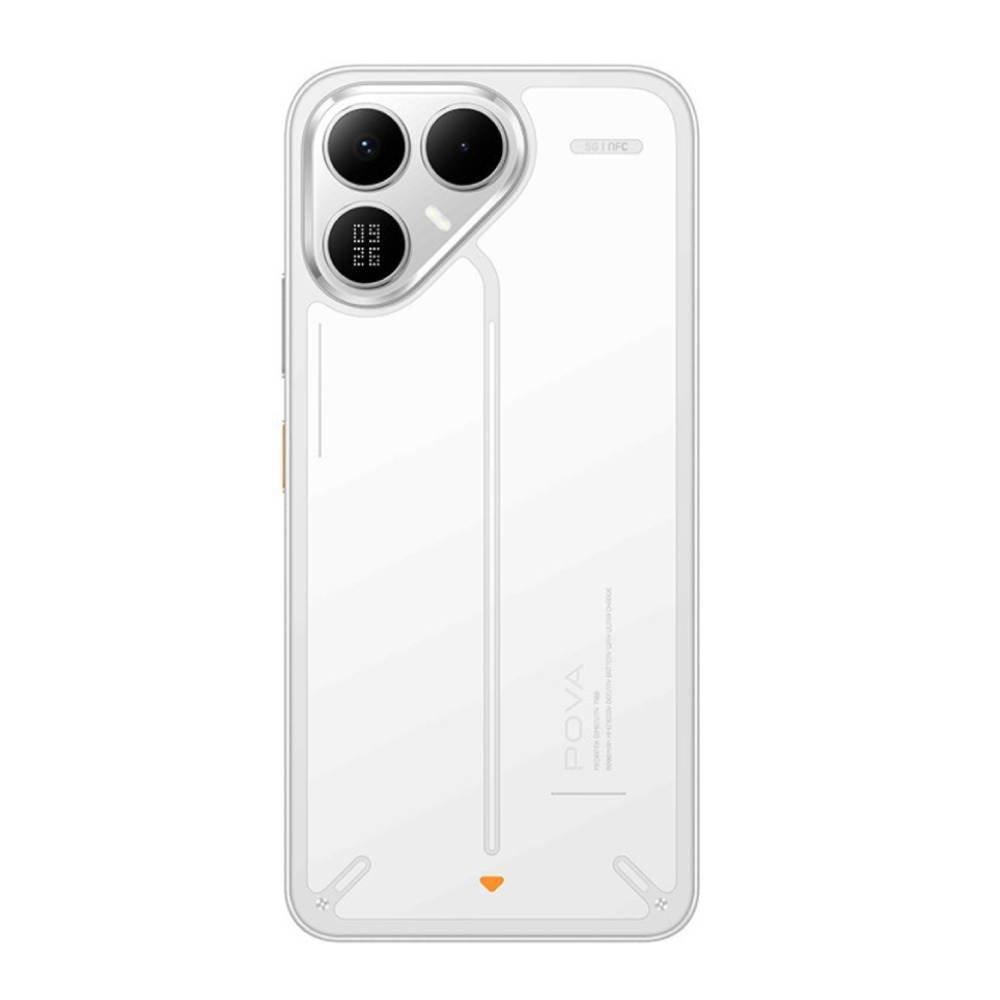 Tecno Pova 8 5G Phone, MediaTek Dimensity 7100, 8GB RAM, 256GB, 6.76-Inch Screen - White