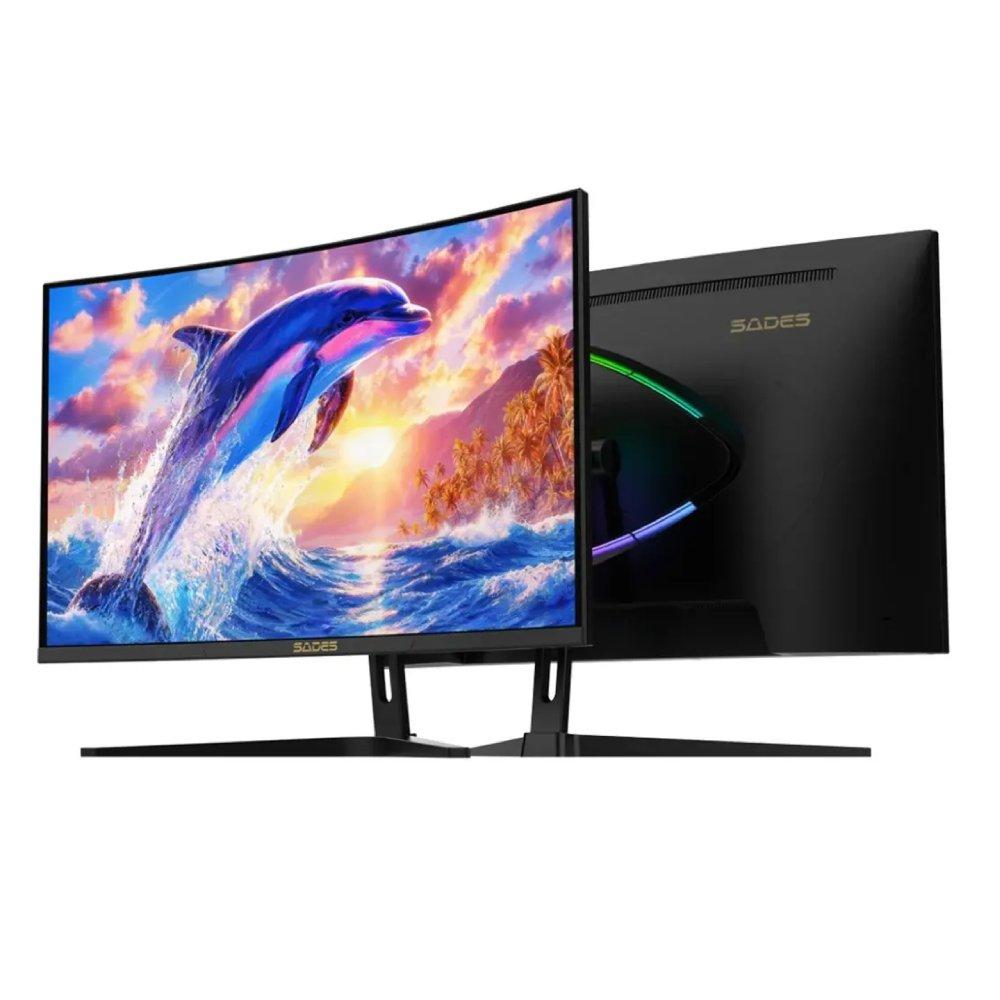 sades Sades Fsdolphin Curved Gaming Monitor 27 inch Sades FSDolphin Curved Gaming Monitor, 320Hz, FHD, 0.5 Response Time, 27-Inch, SA-C01F27 - Black