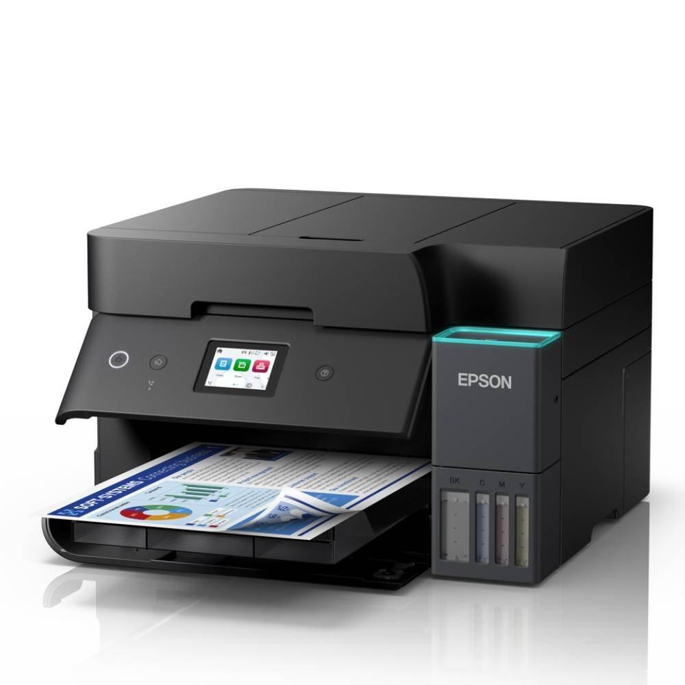 Epson EcoTank L6390 Multi-Function Inkjet Printer, 3 in 1, with Fax, EPSON-ECOTANK-L6390-3IN1-CLR INK TANK - Black