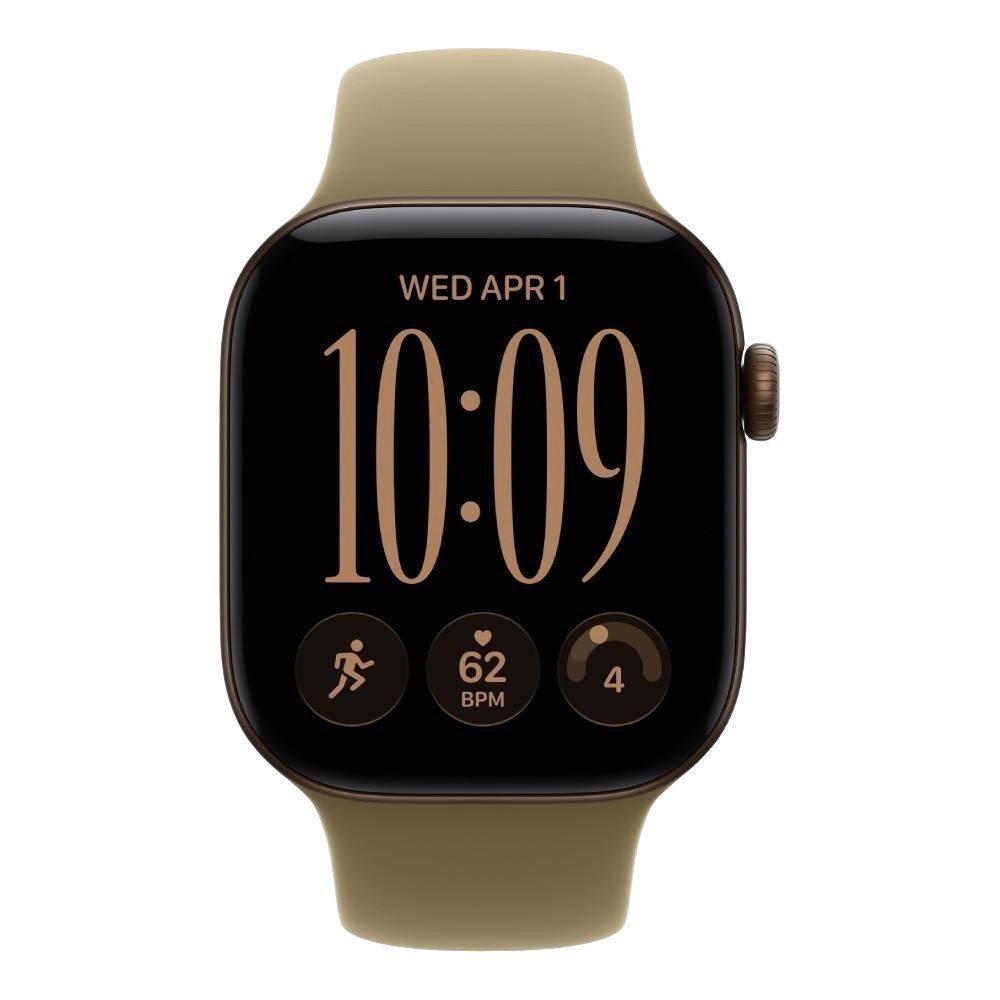 Apple Watch Series 12, GPS, 42mm, Dark Bronze Aluminium Case with Olive Sport Band, MJEG4AF/A - M/L Split it your way