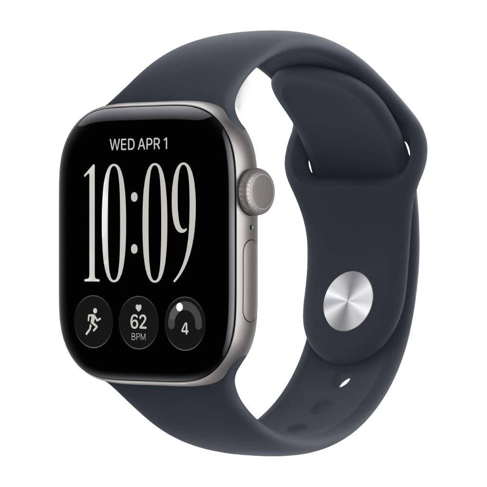 Apple Watch Series 12, GPS, 46mm, Space Grey Aluminium Case with Navy Blue Sport Band, MJEH4AF/A - S/M