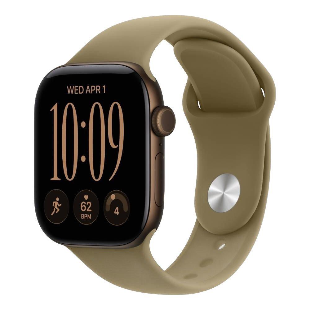Apple Watch Series 12, GPS, 46mm, Dark Bronze Aluminium Case with Olive Sport Band, MJEU4AF/A - M/L