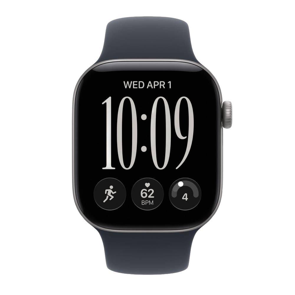 Apple Watch Series 12 GPS + Cellular, 42mm, Space Grey Aluminium Case with Navy Blue Sport Band, MJFX4AF/A - S/M Split it your way