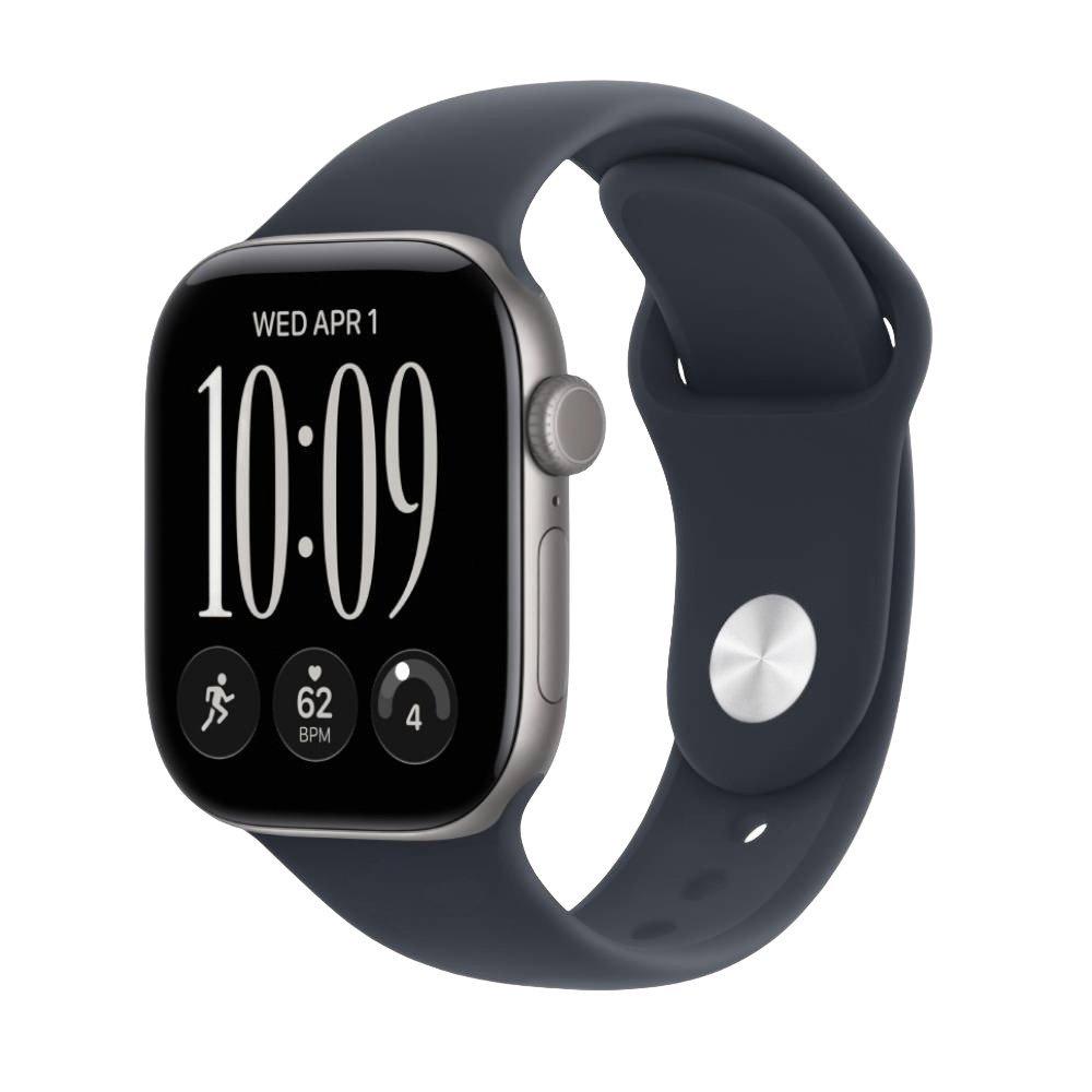  Apple Watch Series 12 GPS + Cellular, 42mm, Space Grey Aluminium Case with Navy Blue Sport Band, MJFX4AF/A - S/M