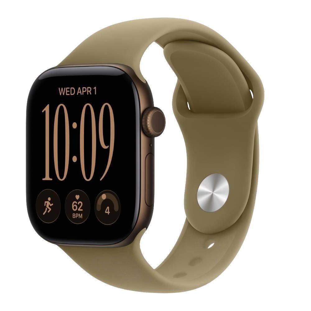  Apple Watch Series 12 GPS + Cellular, 42mm, Dark Bronze Aluminium Case with Olive Sport Band, MJG44AF/A - S/M