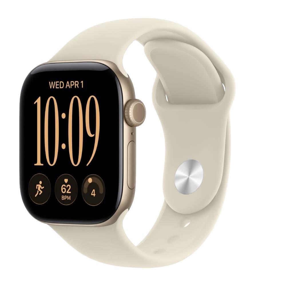  Apple Watch Series 12 GPS + Cellular, 46mm, Light Gold Aluminium Case with Sand Sport Band, MJGA4AF/A - S/M