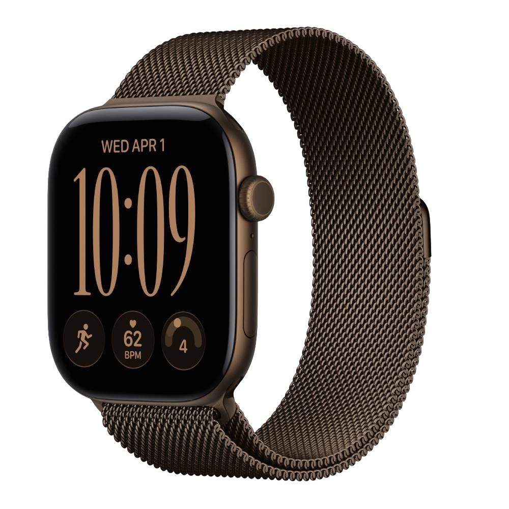  Apple Watch Series 12 GPS + Cellular, 46mm, Dark Bronze Aluminium Case with Dark Bronze Milanese Loop, MKDG4AF/A- M/L