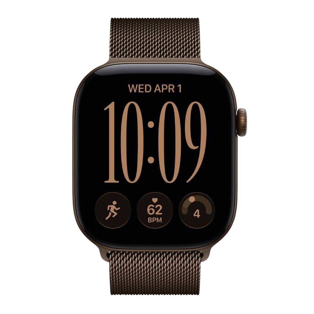 Apple Watch Series 12 GPS + Cellular, 42mm, Dark Bronze Aluminium Case with Dark Bronze Milanese Loop, MKDK4AF/A Split it your way
