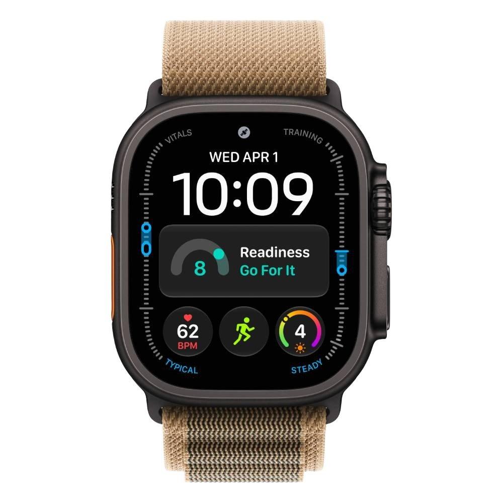 Apple Watch Ultra 4, GPS + Cellular, 49mm, Natural Titanium Case with Desert Alpine Loop, MJAG4AF/A - L Split it your way