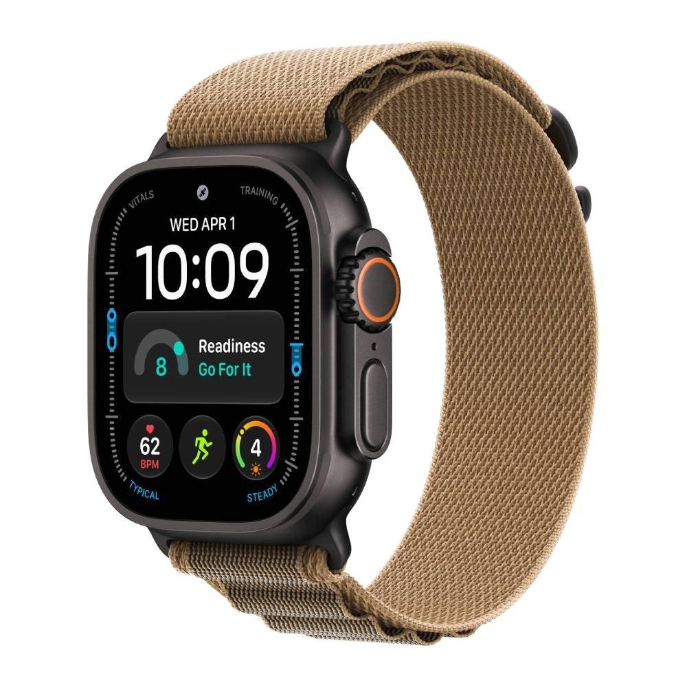 Apple Watch Ultra 4, GPS + Cellular, 49mm, Natural Titanium Case with Desert Alpine Loop, MJAG4AF/A - L