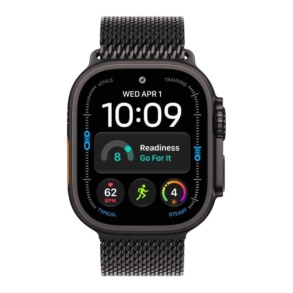 Apple Watch Ultra 4, GPS + Cellular, 49mm, Black Titanium Case with Black Titanium Milanese Loop, MJAX4AF/A - L Split it your way