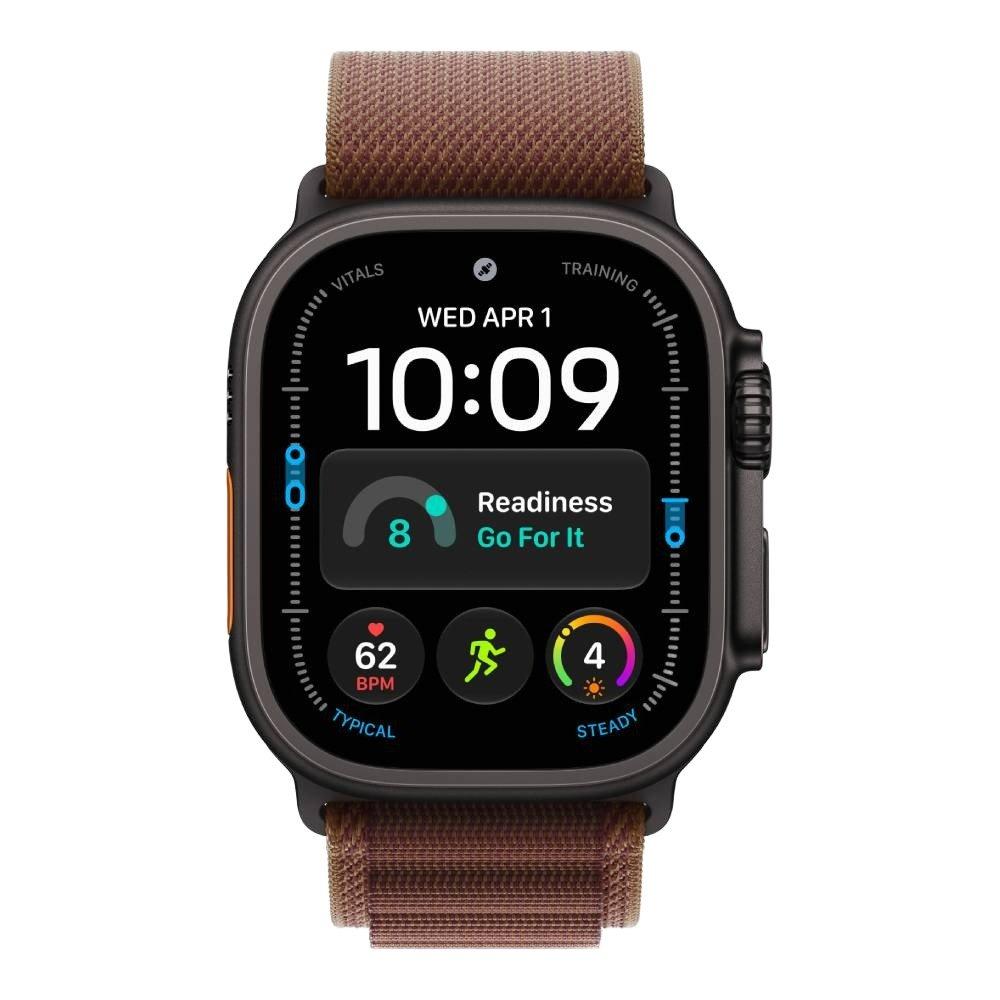 Apple Watch Ultra 4, GPS + Cellular, 49mm, Black Titanium Case with Burgundy Alpine Loop, MJC14AF/A - M Split it your way