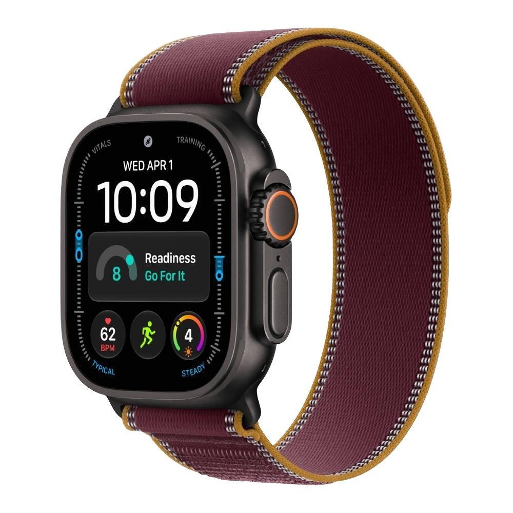 Apple Watch Ultra 4, GPS + Cellular, 49mm, Black Titanium Case with Burgundy Trail Loop, MJC44AF/A - M/L