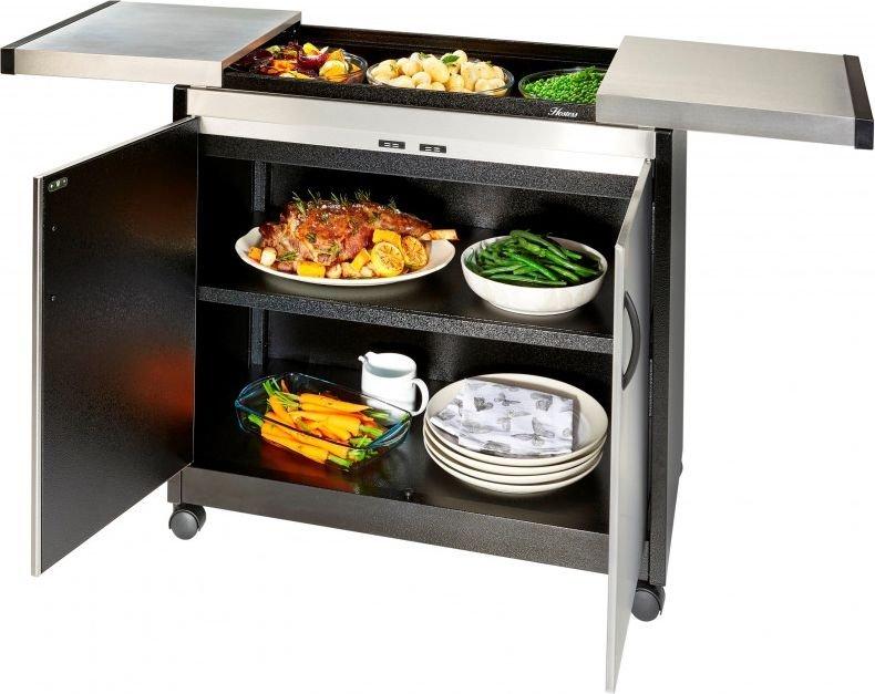 عربة تدفئة الطعام من ونسا – فولاذ مصقل