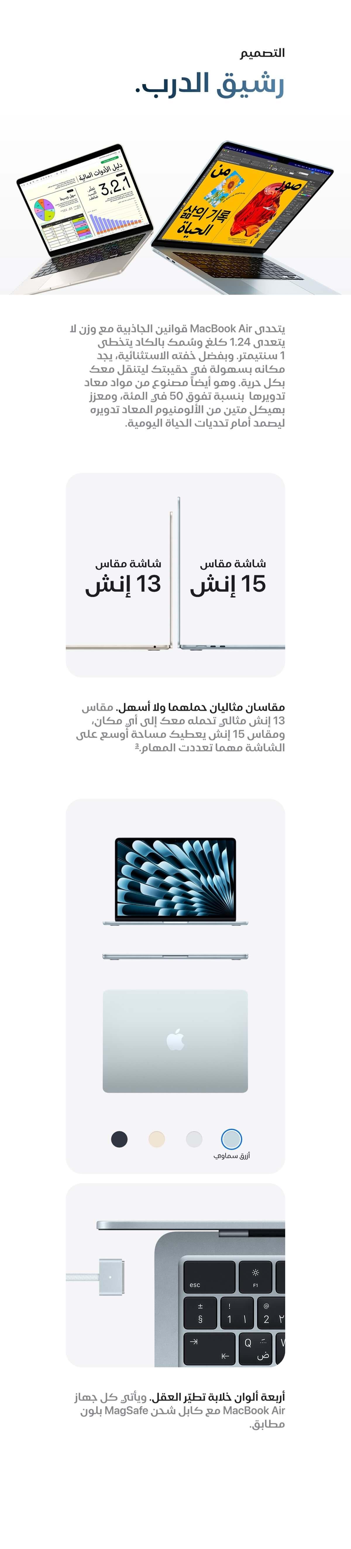 اطلب امسبقا آبل ماك بوك إير 13 لابتوب، شريحة ام5، ذاكرة رام ‏16 جيجابايت، سعة 1 تيرابايت، شاشة 13.6 بوصة، PRE-AIR13-M5-1S - فضي - متاجر