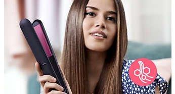 Keratin ceramic plates for smooth gliding and shiny hair