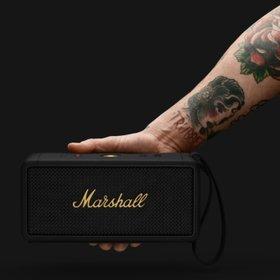 Marshall Middleton Bluetooth Speaker – Black/Brass| Xcite