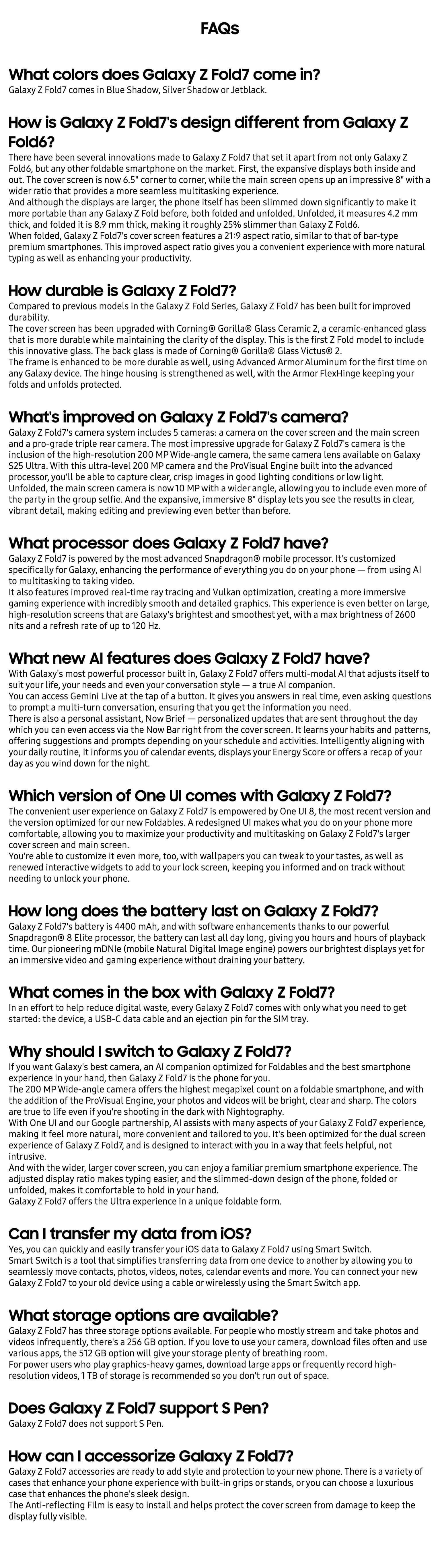 Samsung Galaxy Z Fold 7 5G Dual SIM, 12GB+512GB Folding Phone (Snapdragon 8 Elite) 5