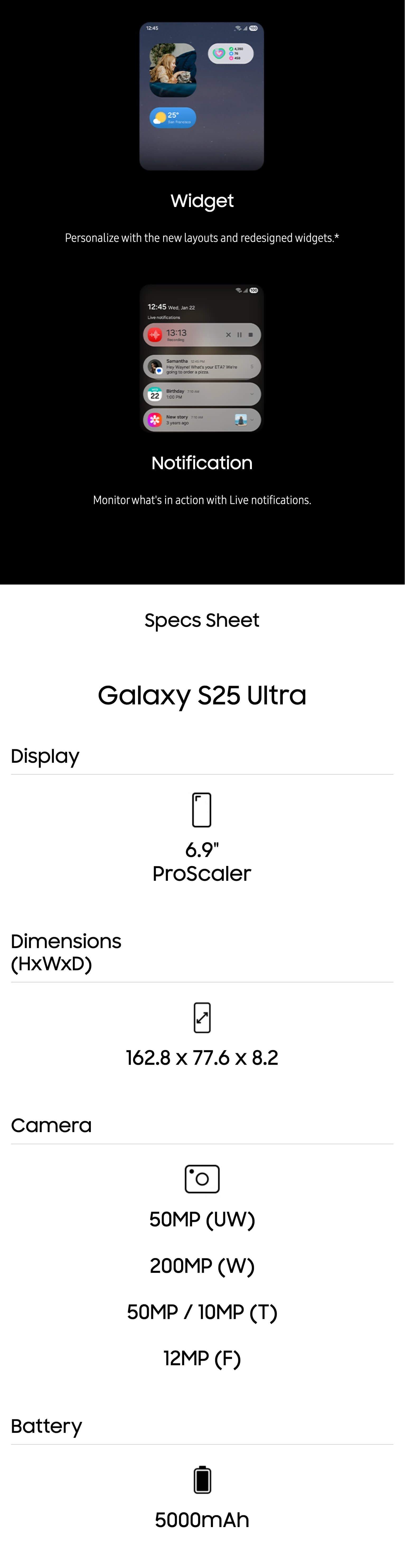 Samsung Galaxy S25 Ultra 5G Dual SIM, 12GB+256GB Phone (Snapdragon 8 Elite) 5