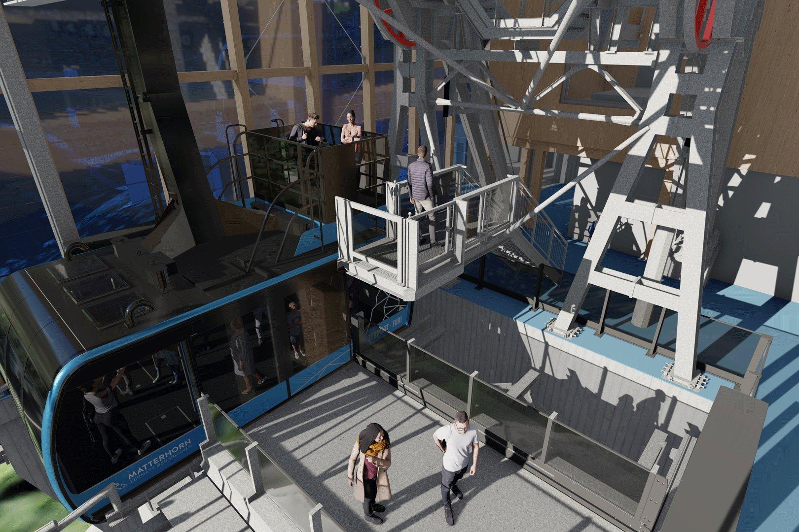 New Zermatt – Furi cable car