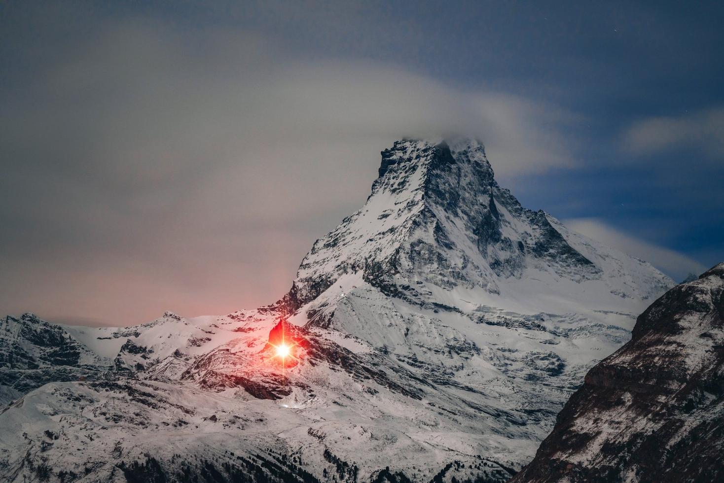 Glittering cristals: Lumi brings a riot of colours to Zermatt in winter