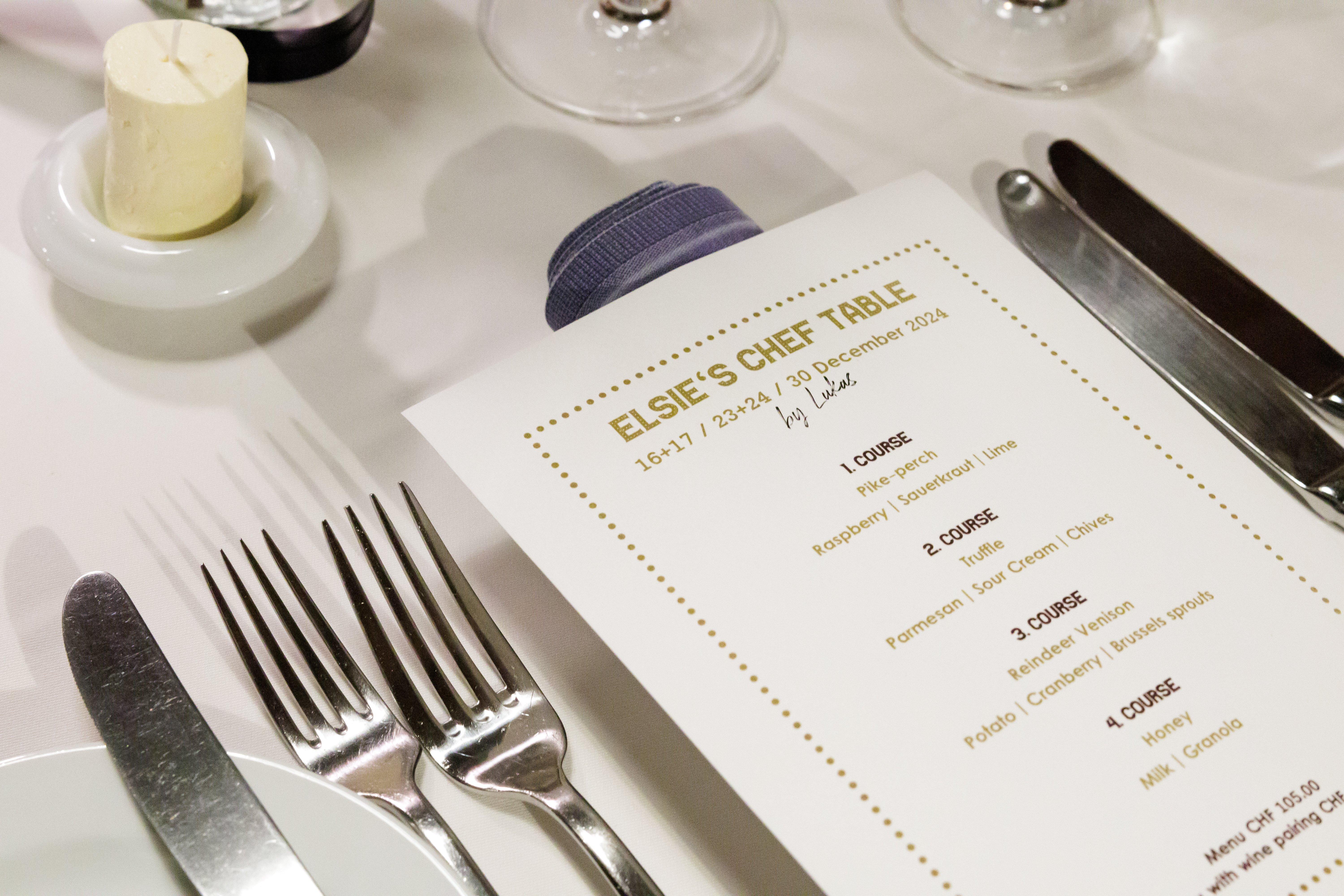 Elsie’s Wine & Champagne Bar : Chef’s Table avec Lukas Ryffel