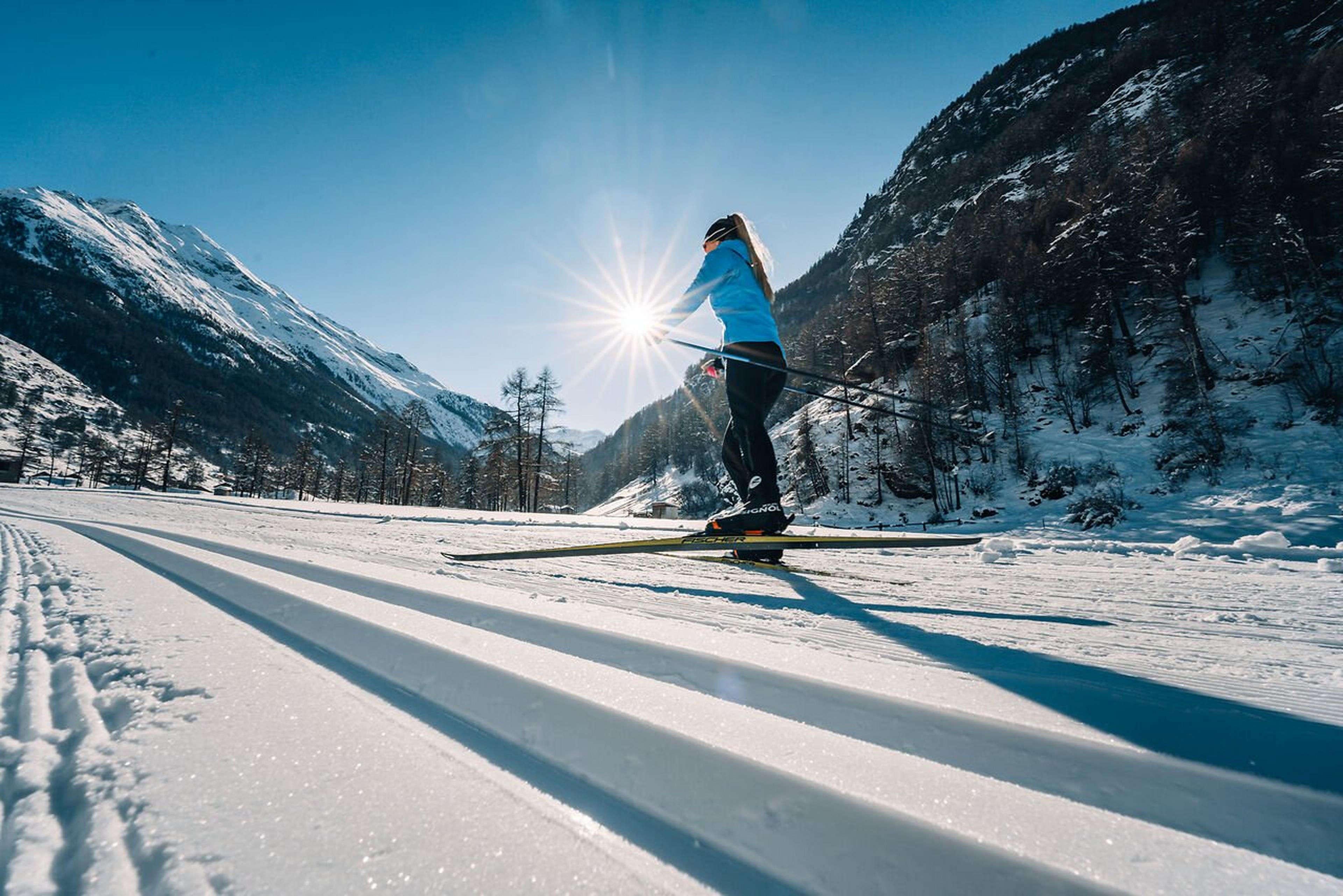 Cross-country skiing in Täsch-Randa