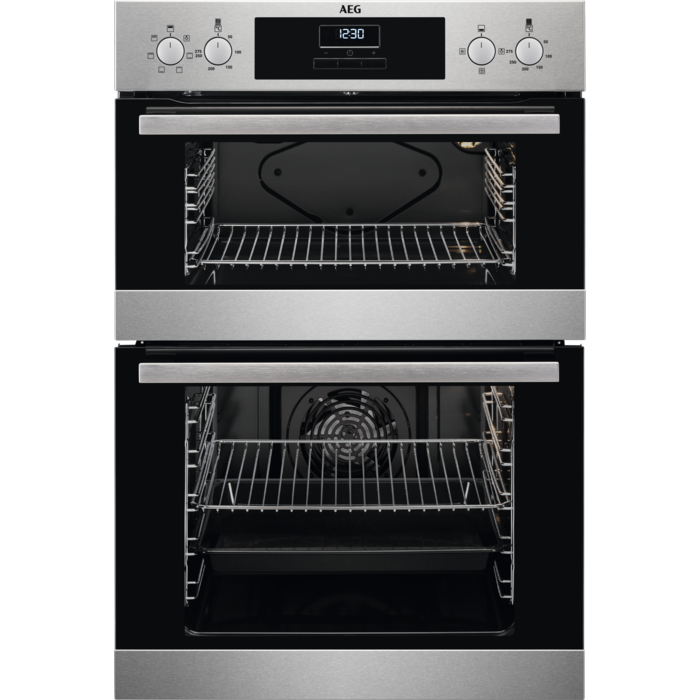 AEG DEB331010M 59.4cm Built In Electric Double Oven - Stainless Steel