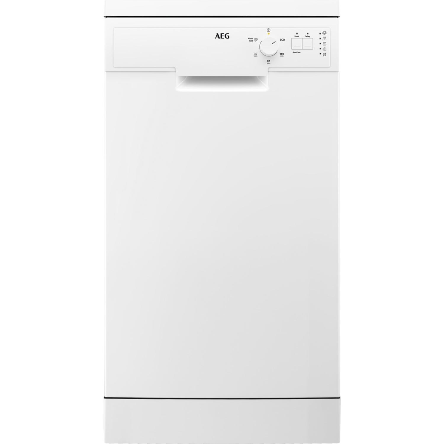 AEG FFX52507ZW Slimline Dishwasher - White - 10 Place Settings 