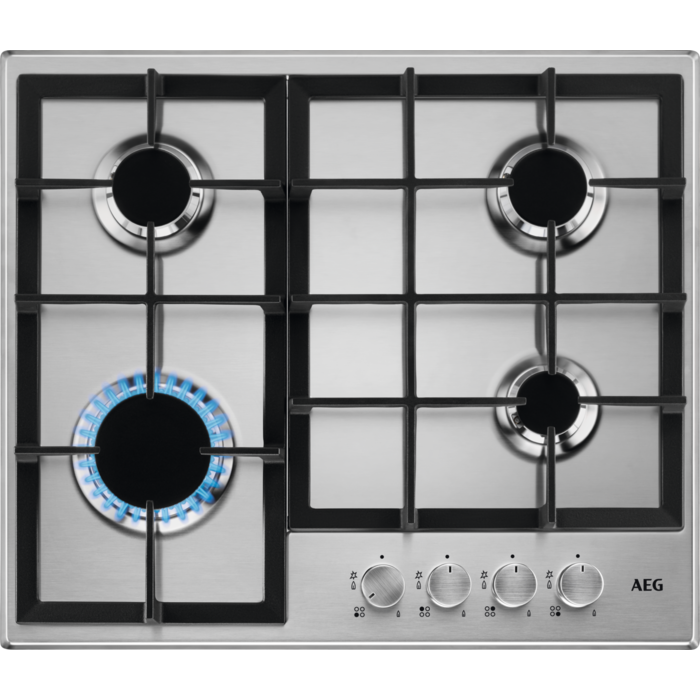 AEG HGB64200SM 60cm Gas Hob - Stainless Steel