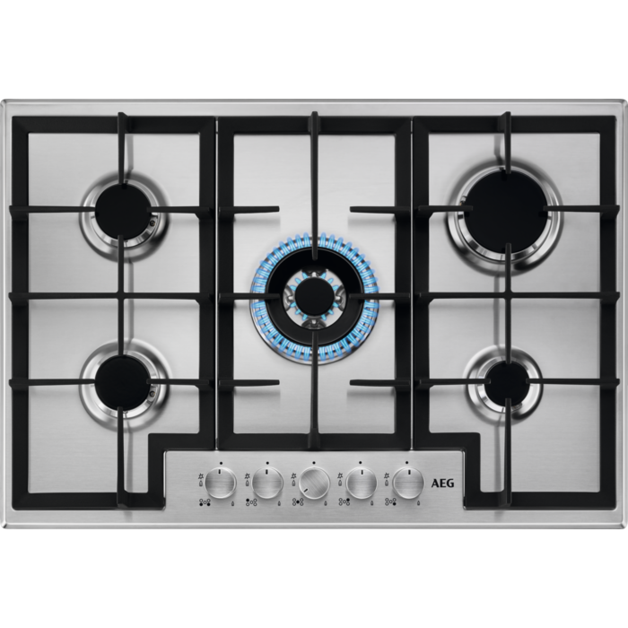AEG HGB75400SM 74.5cm Gas Hob - Stainless