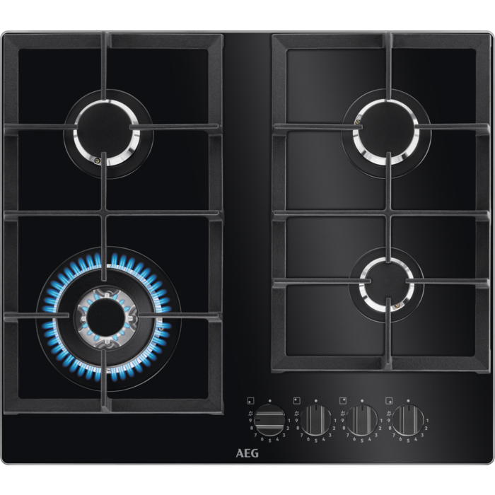 AEG HKB64420NB 60cm Gas Hob - Black