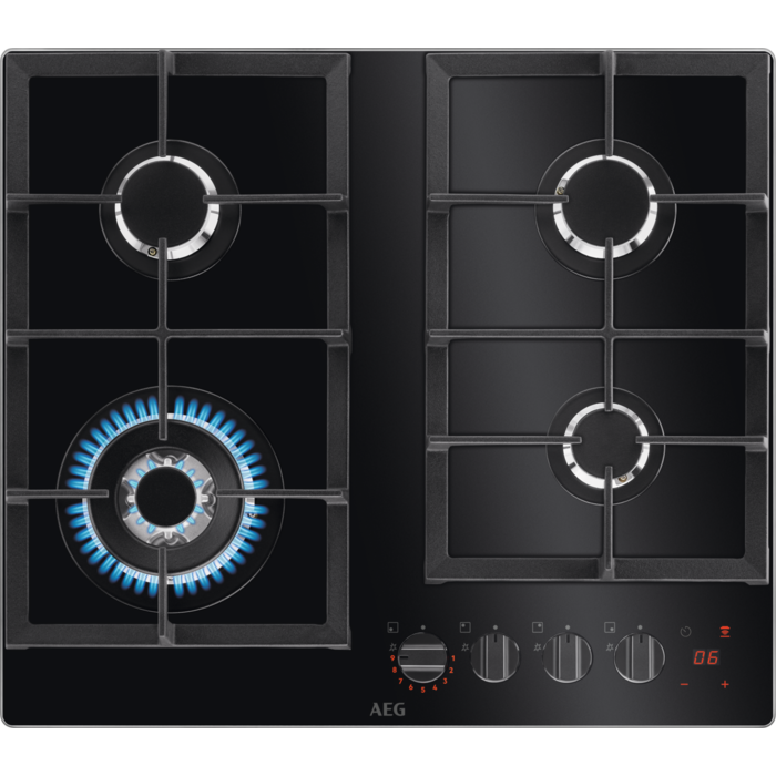 AEG HKB64450NB 60cm Gas Hob - Black