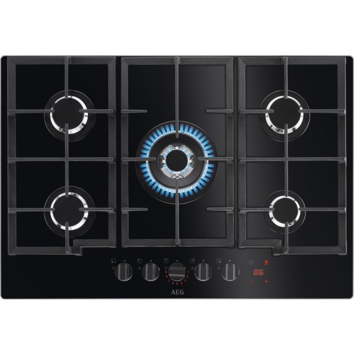 AEG HKB75450NB 74cm Gas Hob - Black