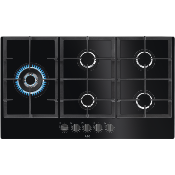AEG HKB95820NB 90cm Gas Hob - Black