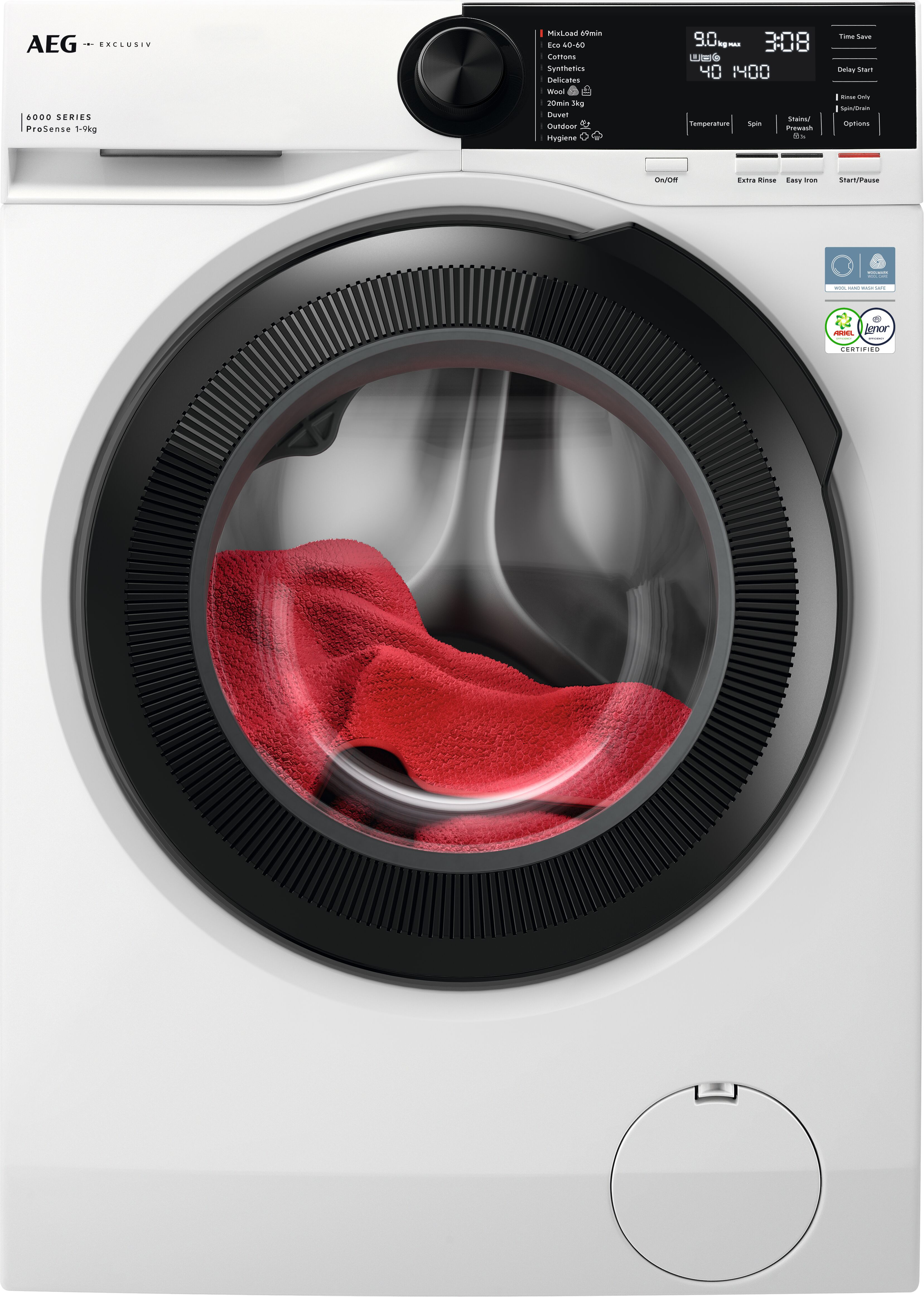 AEG LFR62944B 9kg 1400 Spin Washing Machine - White